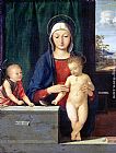 Virgin And Child in an Interior Paintings - Virgin and Child by Andrea Solario